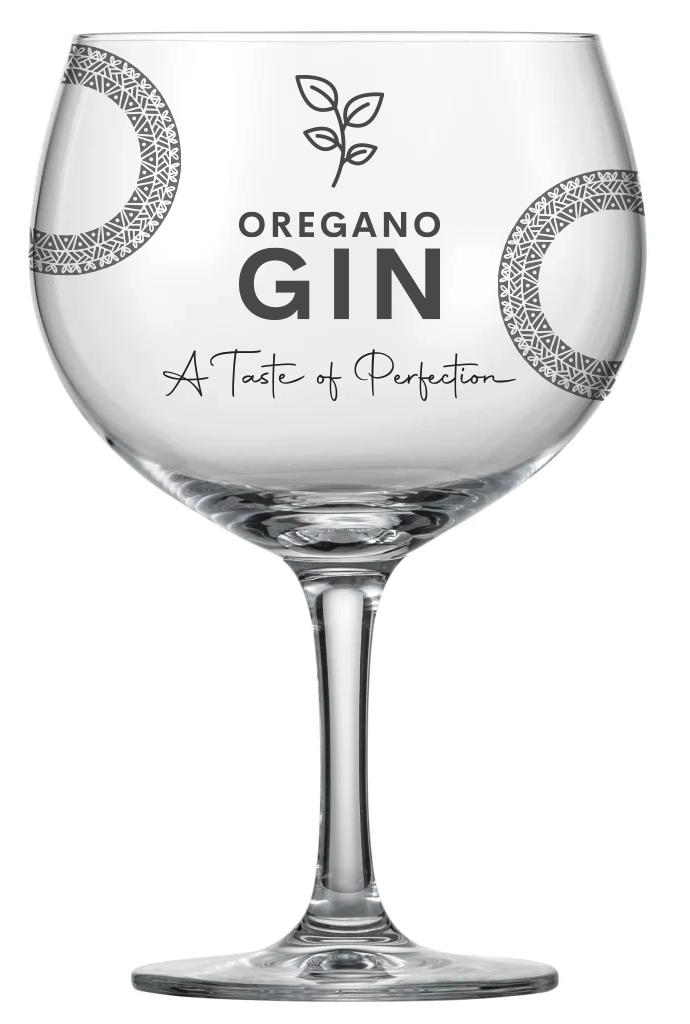 Oregano gin in a glass